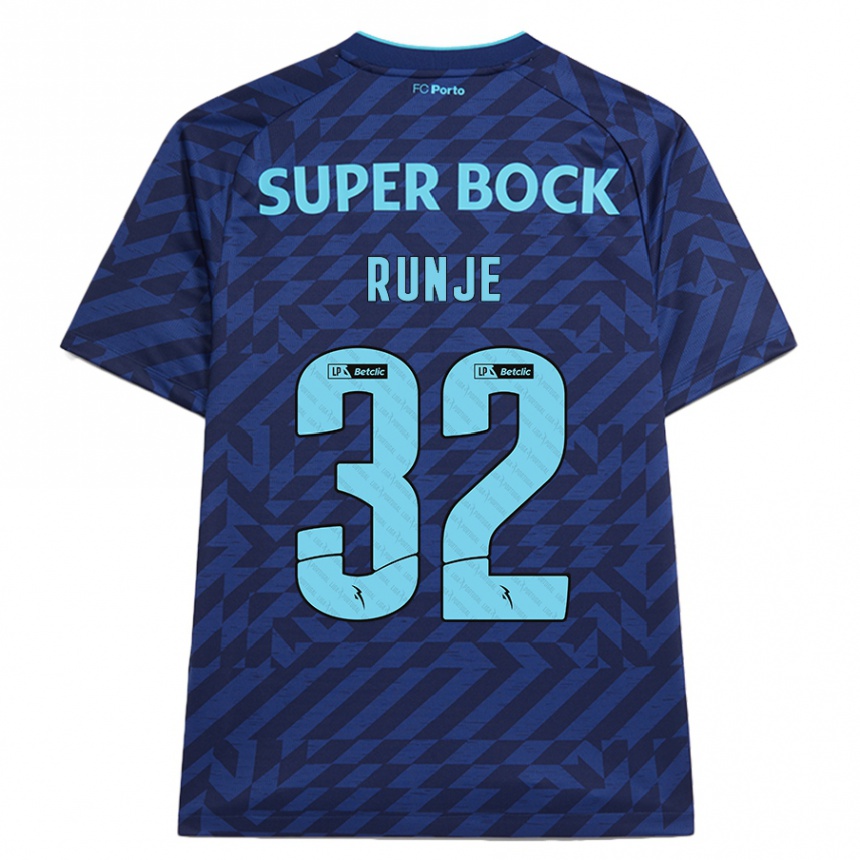 Hombre Fútbol Camiseta Roko Runje #32 Azul Marino Equipación Tercera 2024/25