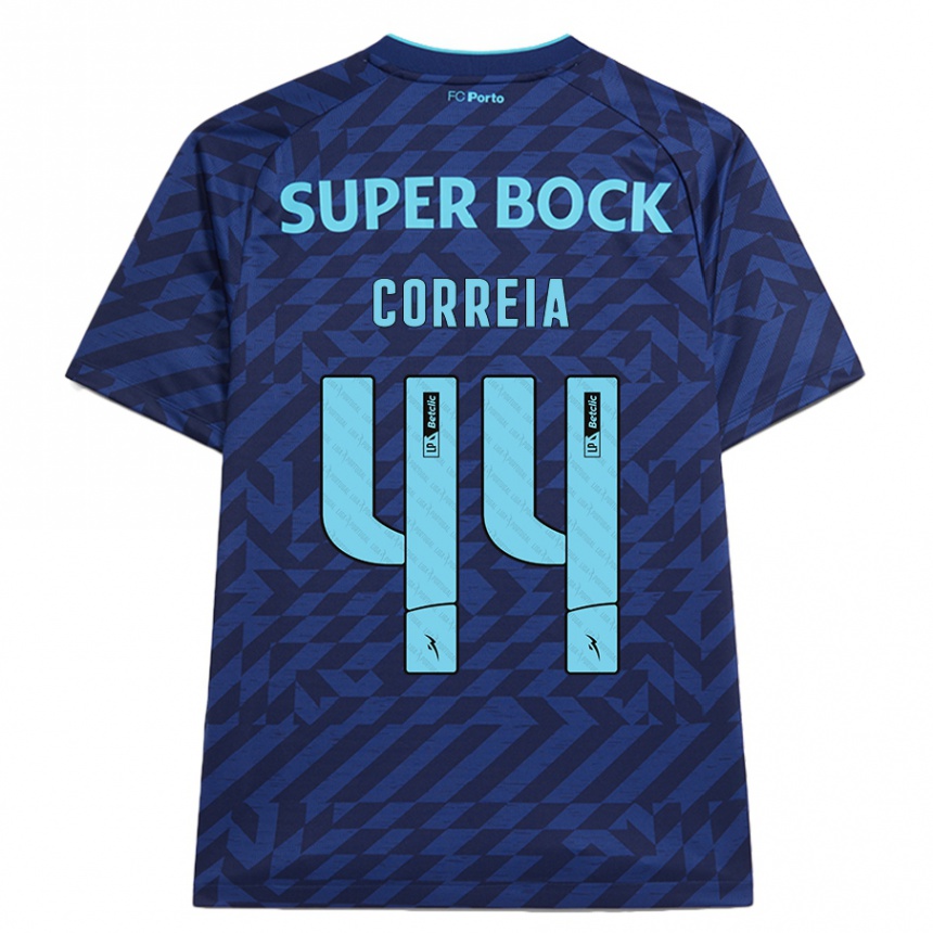 Hombre Fútbol Camiseta Romain Correia #44 Azul Marino Equipación Tercera 2024/25