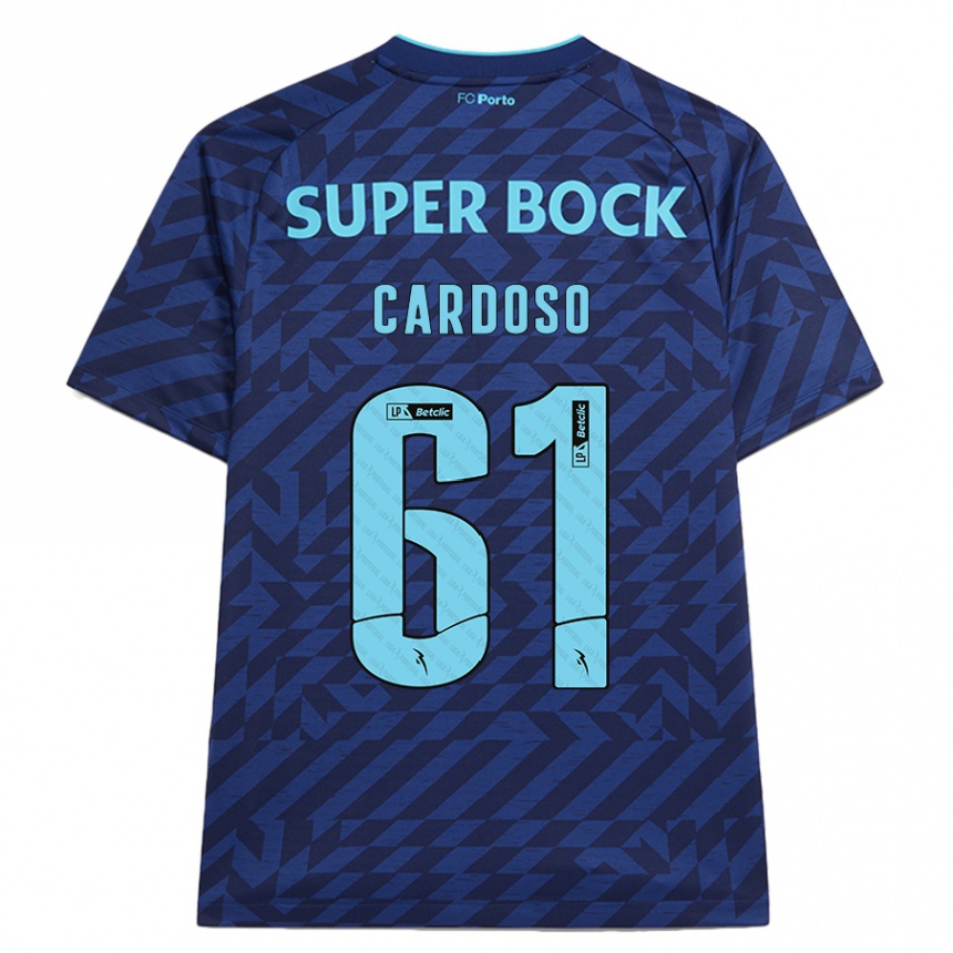 Hombre Fútbol Camiseta Ivan Cardoso #61 Azul Marino Equipación Tercera 2024/25