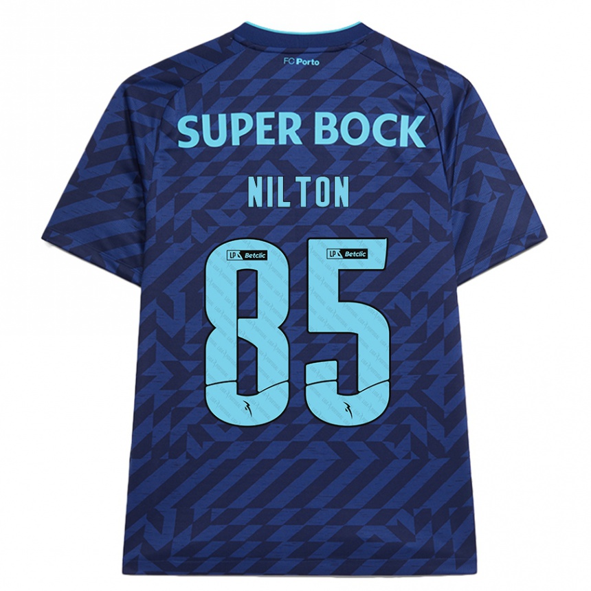 Hombre Fútbol Camiseta Nilton #85 Azul Marino Equipación Tercera 2024/25