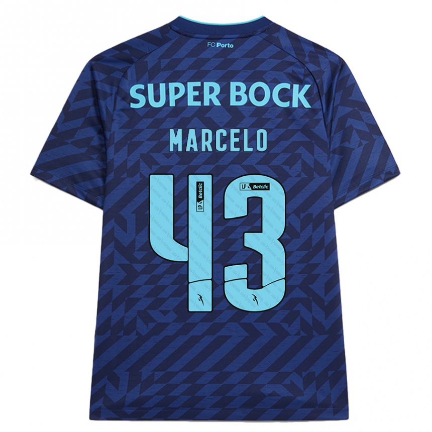 Hombre Fútbol Camiseta Joao Marcelo #43 Azul Marino Equipación Tercera 2024/25