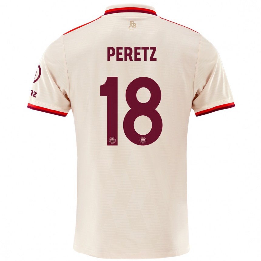 Hombre Fútbol Camiseta Daniel Peretz #18 Lino Equipación Tercera 2024/25