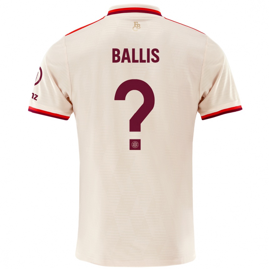 Hombre Fútbol Camiseta Benjamin Ballis #0 Lino Equipación Tercera 2024/25