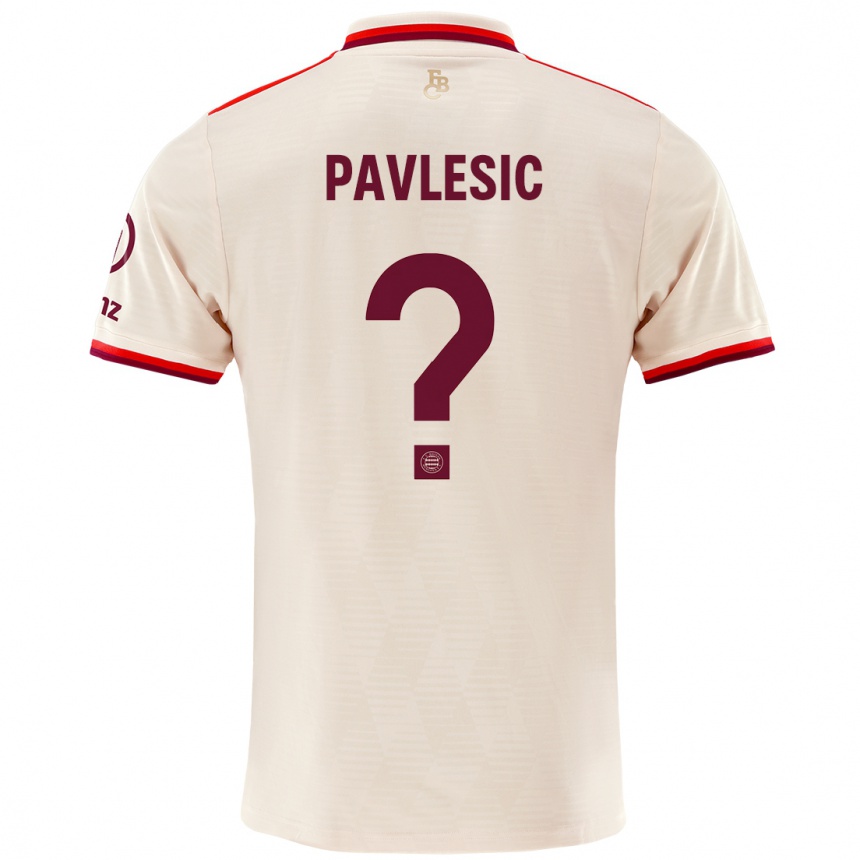 Hombre Fútbol Camiseta Anthony Pavlesic #0 Lino Equipación Tercera 2024/25