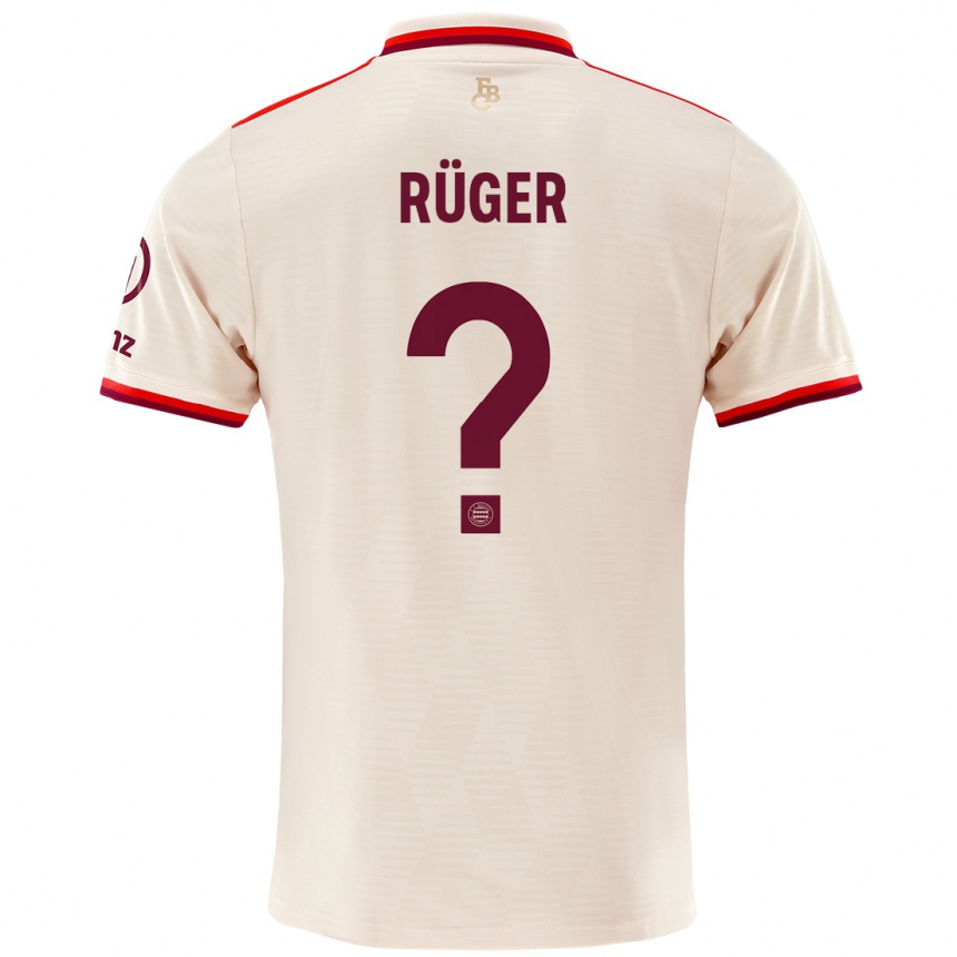 Hombre Fútbol Camiseta Kurt Rüger #0 Lino Equipación Tercera 2024/25