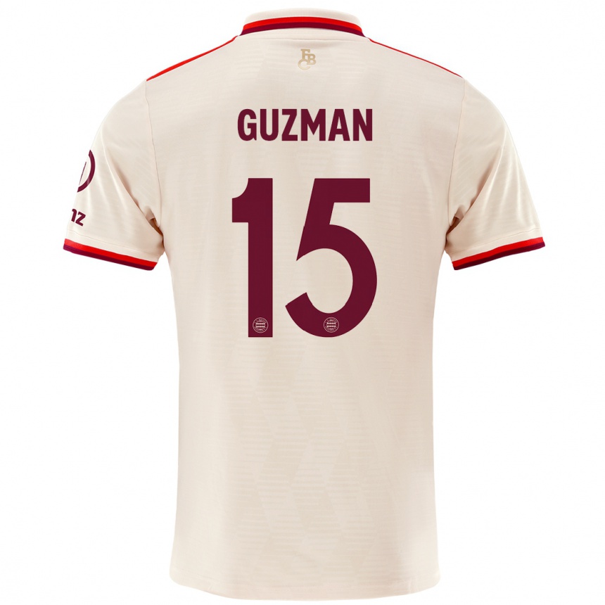 Hombre Fútbol Camiseta Ana María Guzmán #15 Lino Equipación Tercera 2024/25