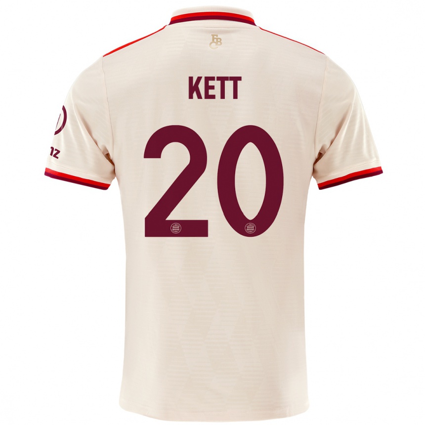 Hombre Fútbol Camiseta Franziska Kett #20 Lino Equipación Tercera 2024/25