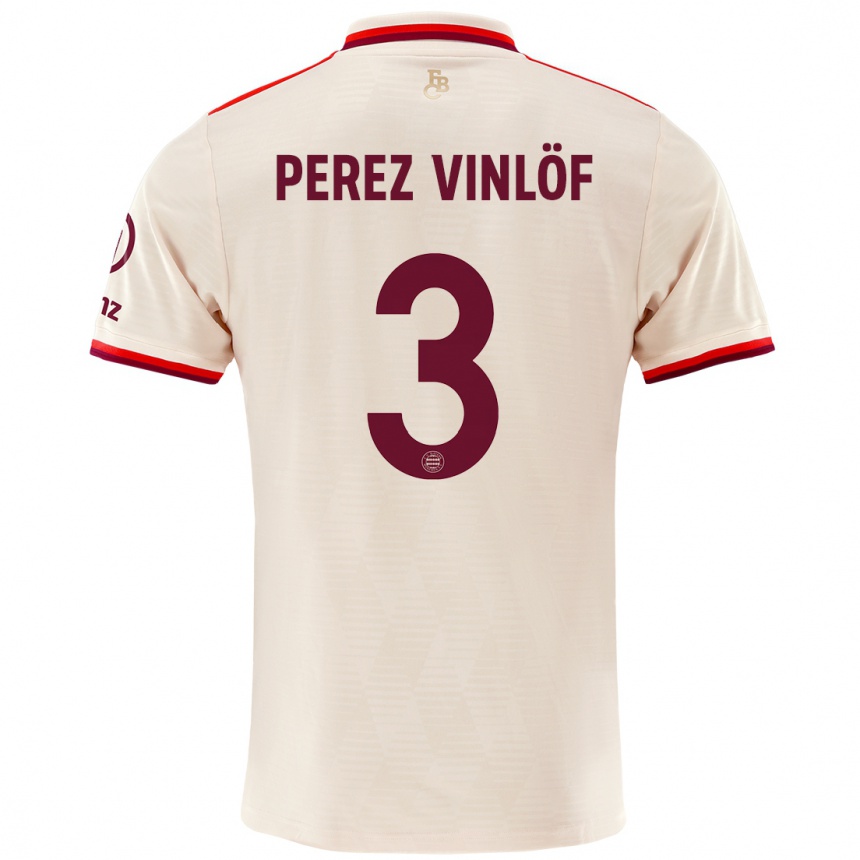 Hombre Fútbol Camiseta Matteo Perez Vinlöf #3 Lino Equipación Tercera 2024/25