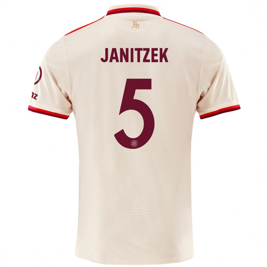 Hombre Fútbol Camiseta Justin Janitzek #5 Lino Equipación Tercera 2024/25