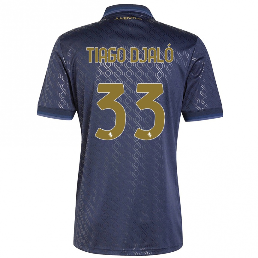 Hombre Fútbol Camiseta Tiago Djaló #33 Azul Marino Equipación Tercera 2024/25