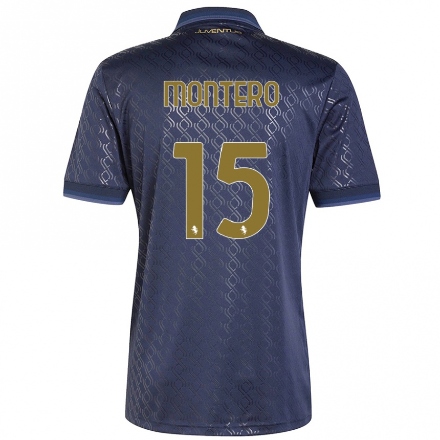 Hombre Fútbol Camiseta Alfonso Montero #15 Azul Marino Equipación Tercera 2024/25