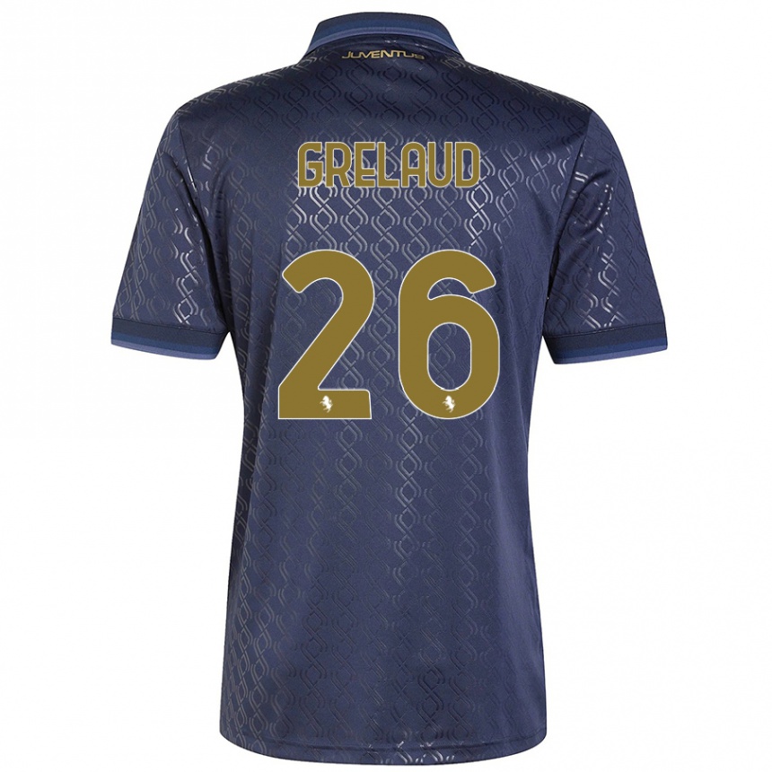 Hombre Fútbol Camiseta Josue Grelaud #26 Azul Marino Equipación Tercera 2024/25