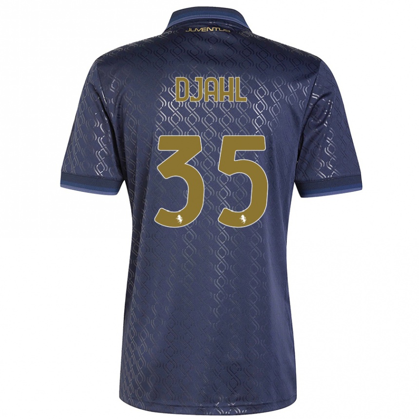 Hombre Fútbol Camiseta Rayan Djahl #35 Azul Marino Equipación Tercera 2024/25