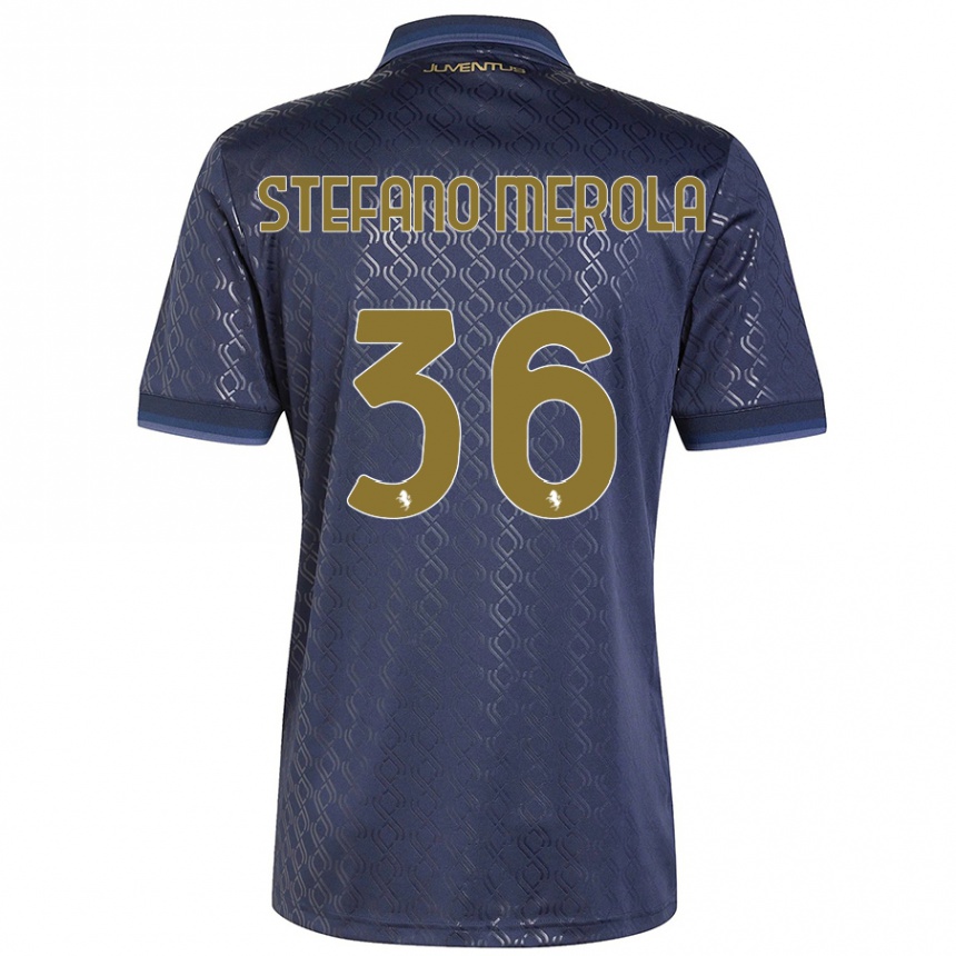 Hombre Fútbol Camiseta Antonio Stefano Merola #36 Azul Marino Equipación Tercera 2024/25