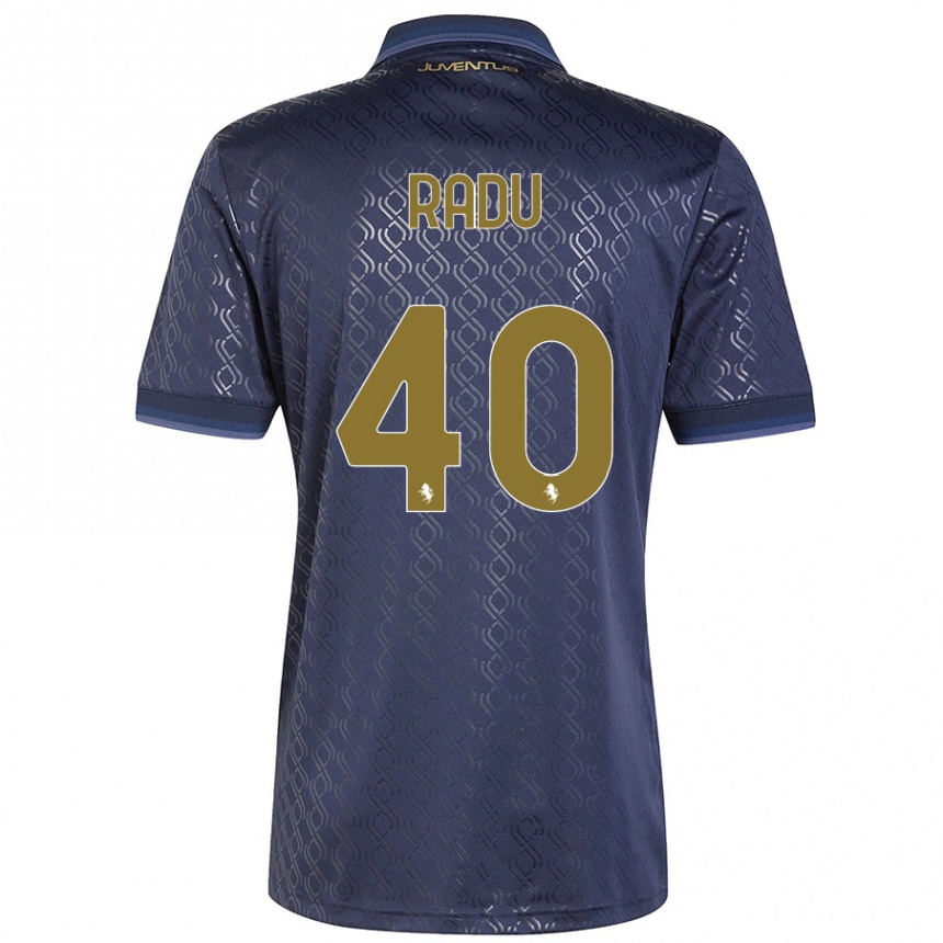 Hombre Fútbol Camiseta Riccardo Radu #40 Azul Marino Equipación Tercera 2024/25