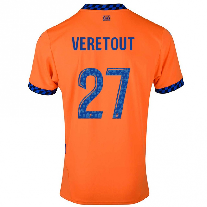 Hombre Fútbol Camiseta Jordan Veretout #27 Naranja Azul Oscuro Equipación Tercera 2024/25