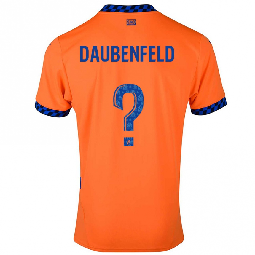 Hombre Fútbol Camiseta Lucas Daubenfeld #0 Naranja Azul Oscuro Equipación Tercera 2024/25