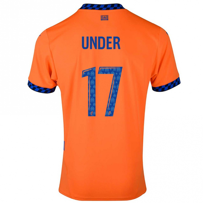 Hombre Fútbol Camiseta Cengiz Under #17 Naranja Azul Oscuro Equipación Tercera 2024/25