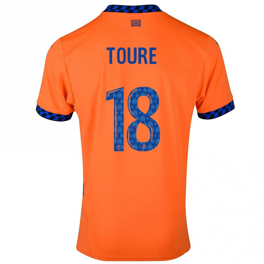 Hombre Fútbol Camiseta Isaak Toure #18 Naranja Azul Oscuro Equipación Tercera 2024/25