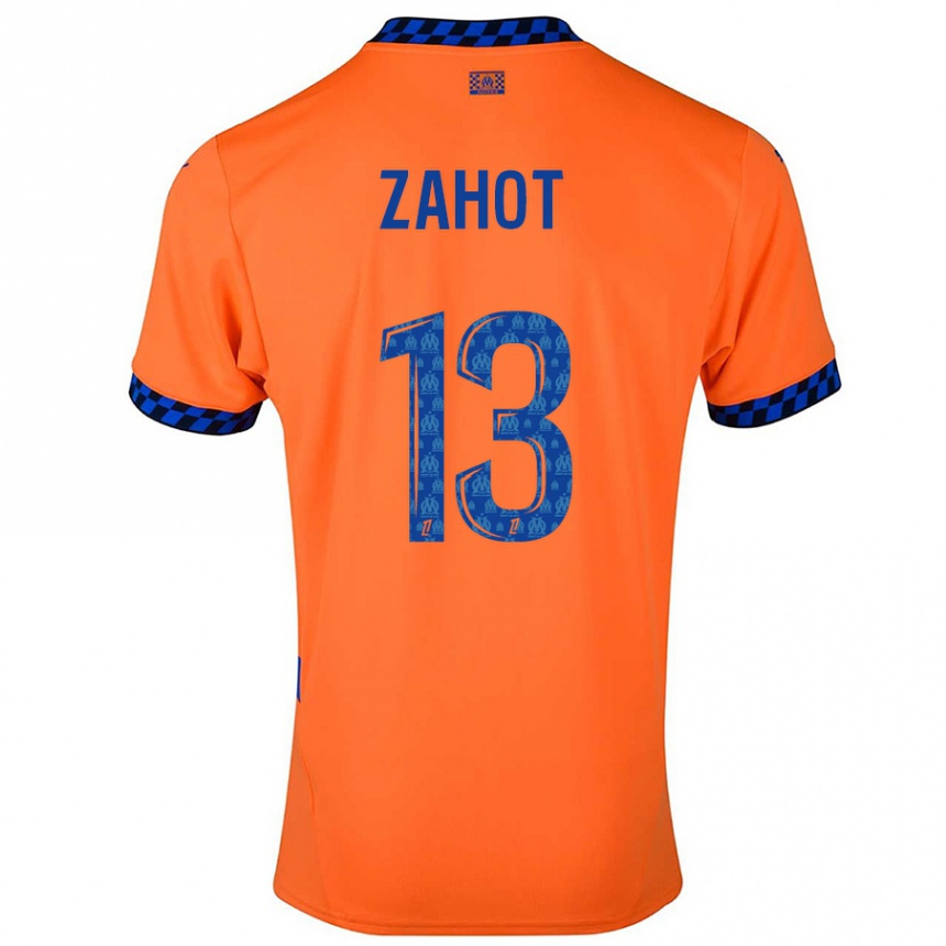 Hombre Fútbol Camiseta Sarah Zahot #13 Naranja Azul Oscuro Equipación Tercera 2024/25