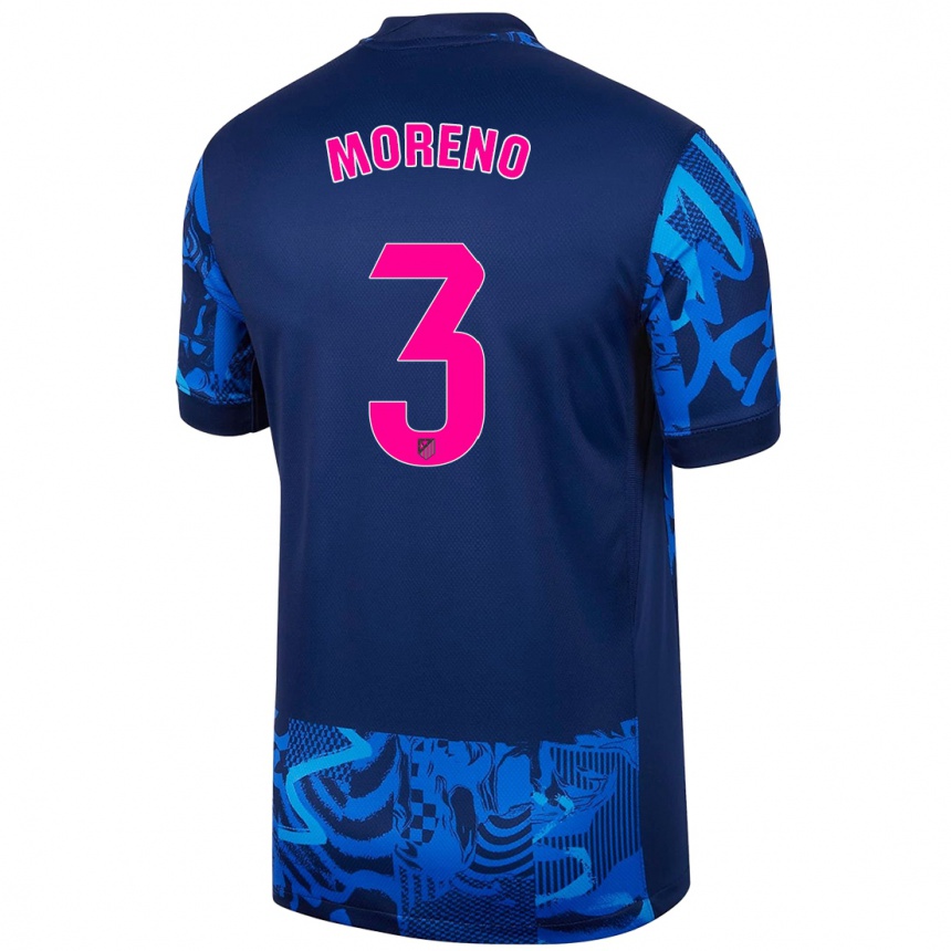 Hombre Fútbol Camiseta Marco Moreno #3 Azul Real Equipación Tercera 2024/25