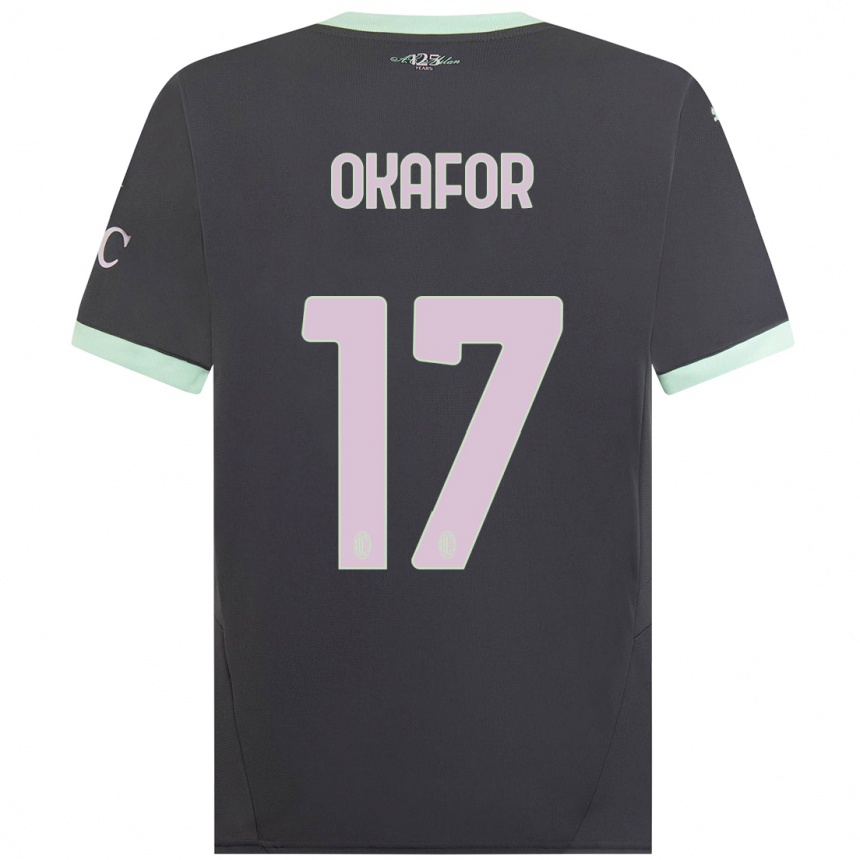 Hombre Fútbol Camiseta Noah Okafor #17 Gris Equipación Tercera 2024/25