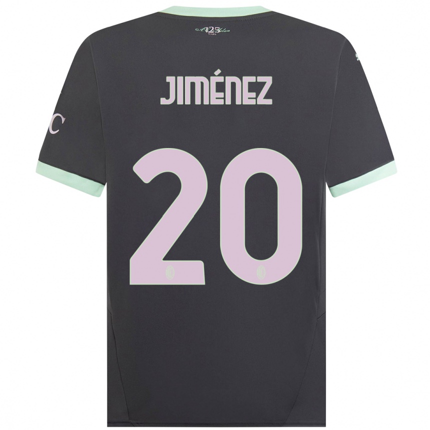 Hombre Fútbol Camiseta Álex Jiménez #20 Gris Equipación Tercera 2024/25