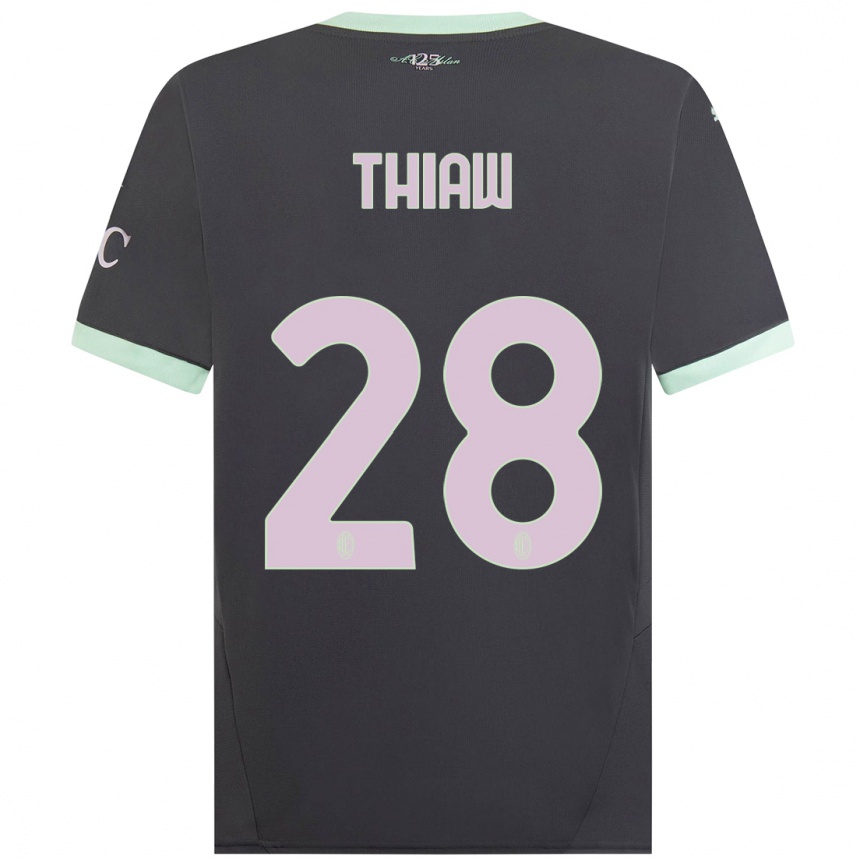 Hombre Fútbol Camiseta Malick Thiaw #28 Gris Equipación Tercera 2024/25