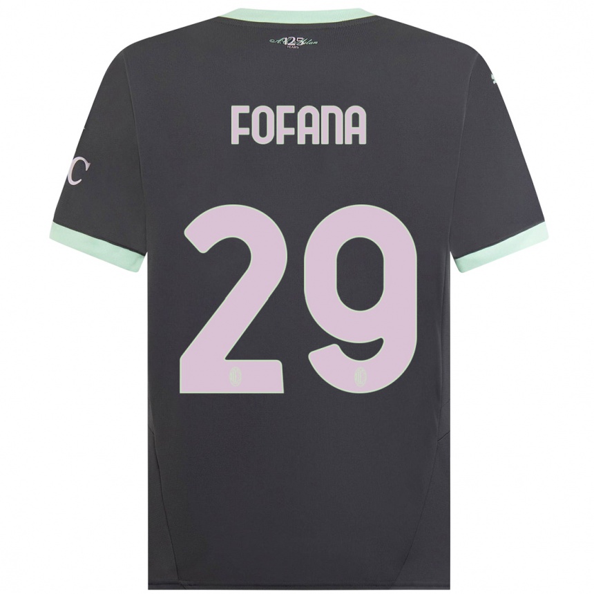 Hombre Fútbol Camiseta Youssouf Fofana #29 Gris Equipación Tercera 2024/25