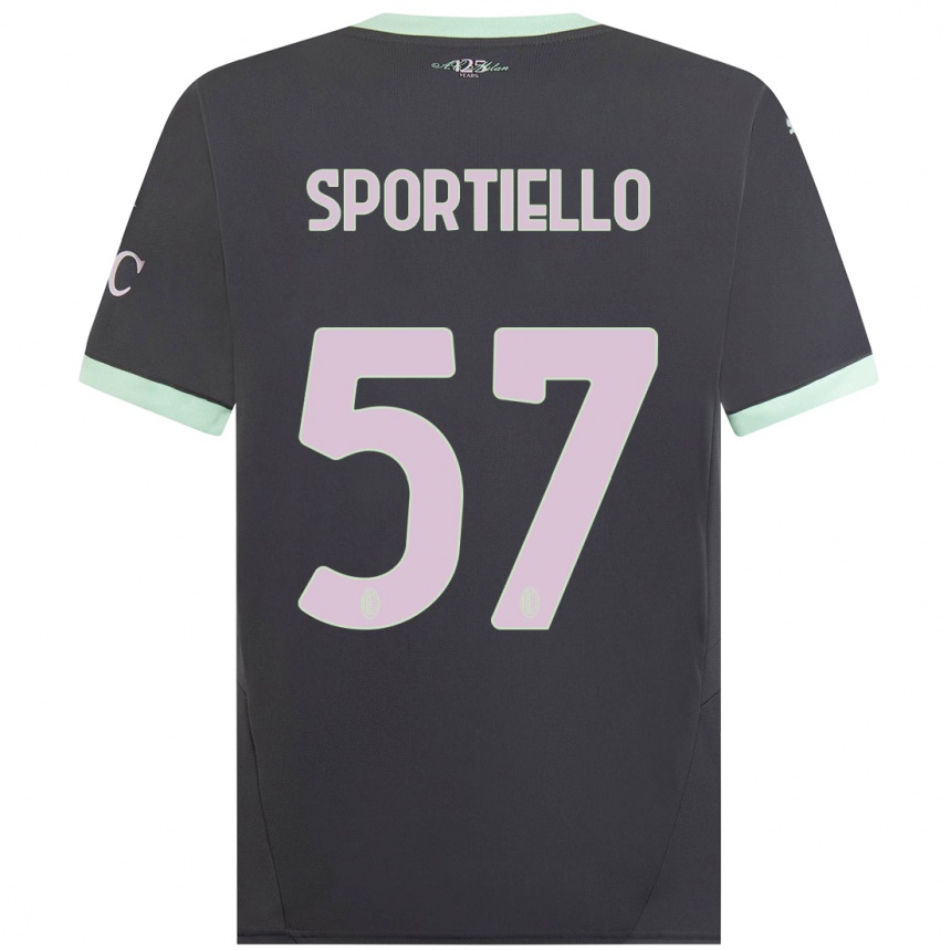 Hombre Fútbol Camiseta Marco Sportiello #57 Gris Equipación Tercera 2024/25