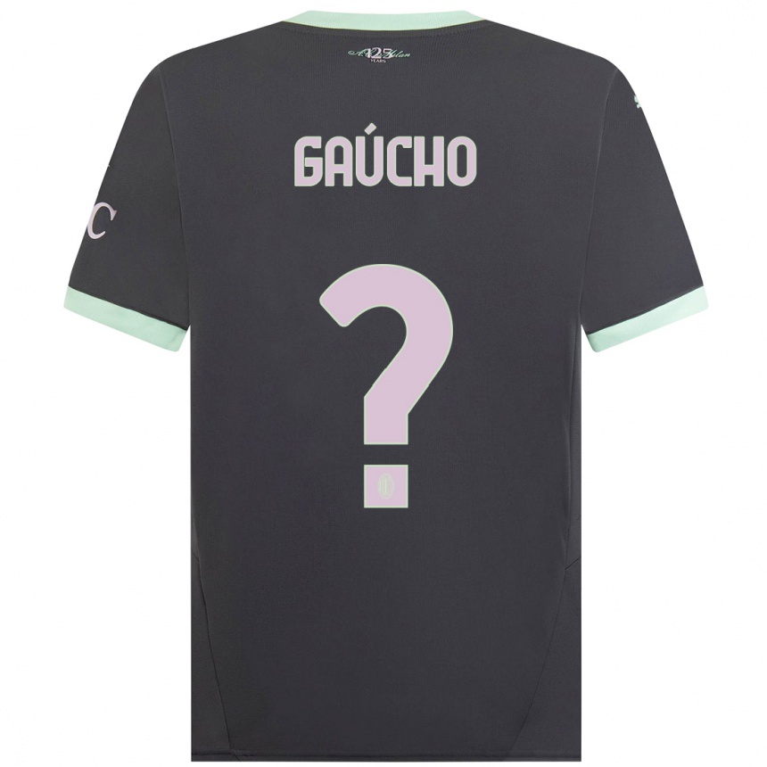 Hombre Fútbol Camiseta Estevan Gaúcho #0 Gris Equipación Tercera 2024/25