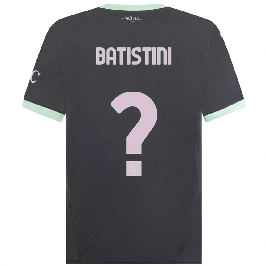 Hombre Fútbol Camiseta Simone Batistini #0 Gris Equipación Tercera 2024/25