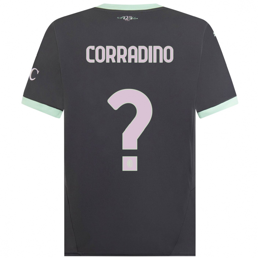 Hombre Fútbol Camiseta Riccardo Corradino #0 Gris Equipación Tercera 2024/25