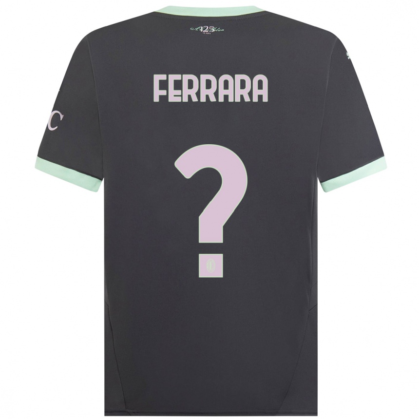 Hombre Fútbol Camiseta Francesco Ferrara #0 Gris Equipación Tercera 2024/25