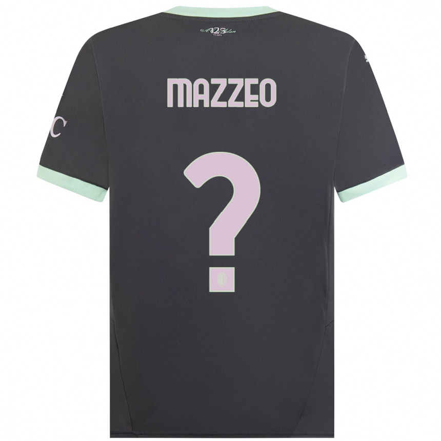 Hombre Fútbol Camiseta Kevin Mazzeo #0 Gris Equipación Tercera 2024/25