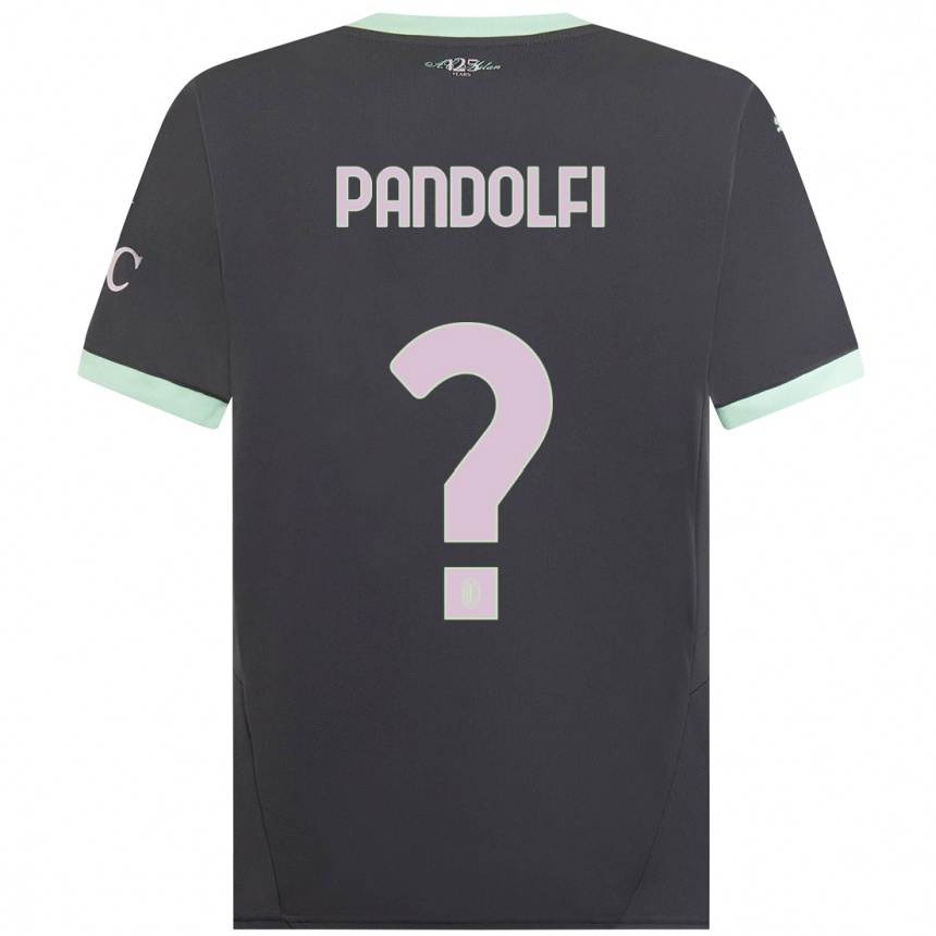 Hombre Fútbol Camiseta Fabio Pandolfi #0 Gris Equipación Tercera 2024/25