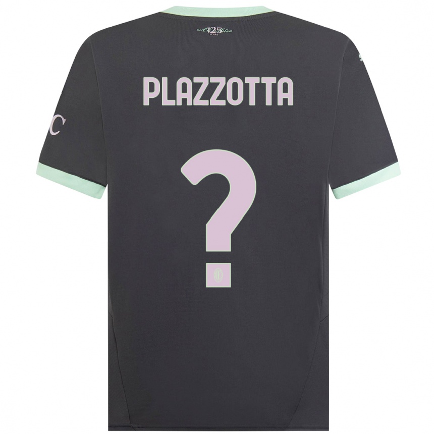 Hombre Fútbol Camiseta Filippo Plazzotta #0 Gris Equipación Tercera 2024/25