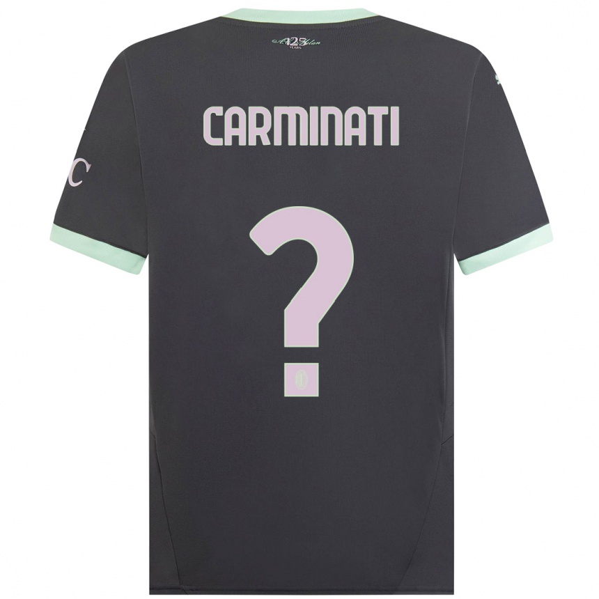 Hombre Fútbol Camiseta Diego Carminati #0 Gris Equipación Tercera 2024/25