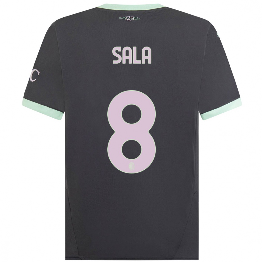 Hombre Fútbol Camiseta Emanuele Sala #8 Gris Equipación Tercera 2024/25