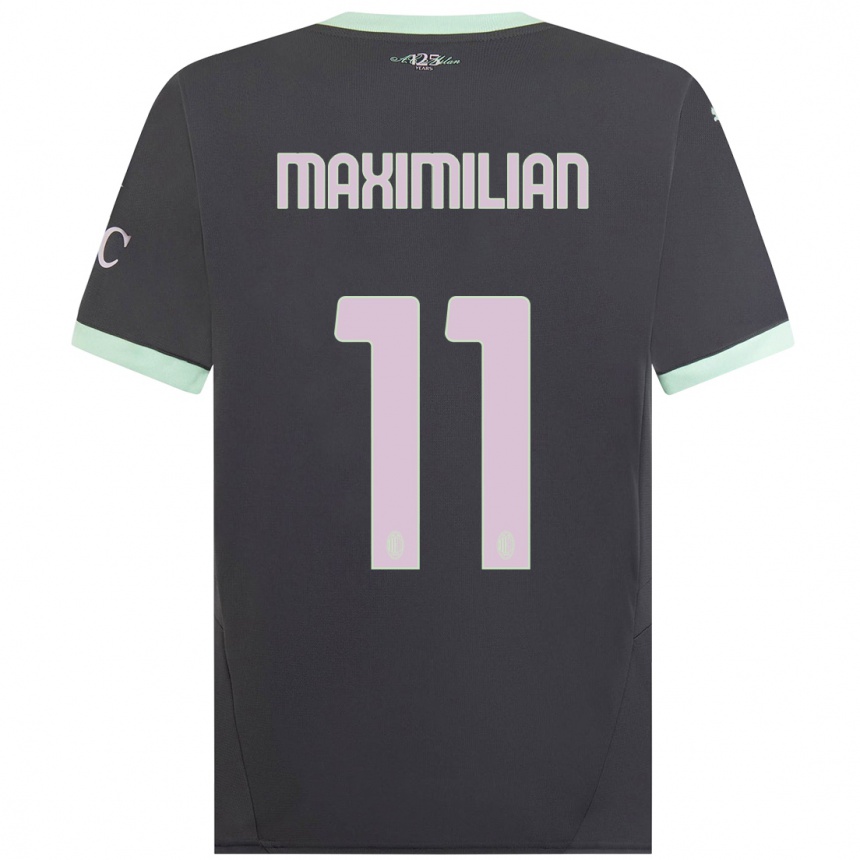 Hombre Fútbol Camiseta Maximilian Ibrahimović #11 Gris Equipación Tercera 2024/25