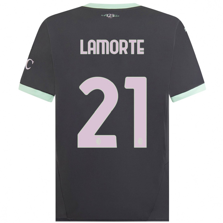 Hombre Fútbol Camiseta Alessandro Lamorte #21 Gris Equipación Tercera 2024/25