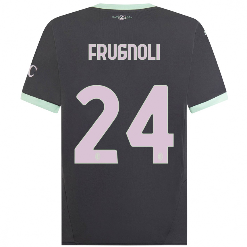 Hombre Fútbol Camiseta Leonardo Frugnoli #24 Gris Equipación Tercera 2024/25