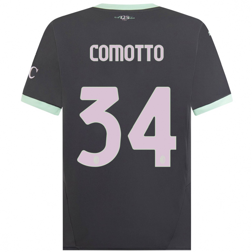 Hombre Fútbol Camiseta Christian Comotto #34 Gris Equipación Tercera 2024/25