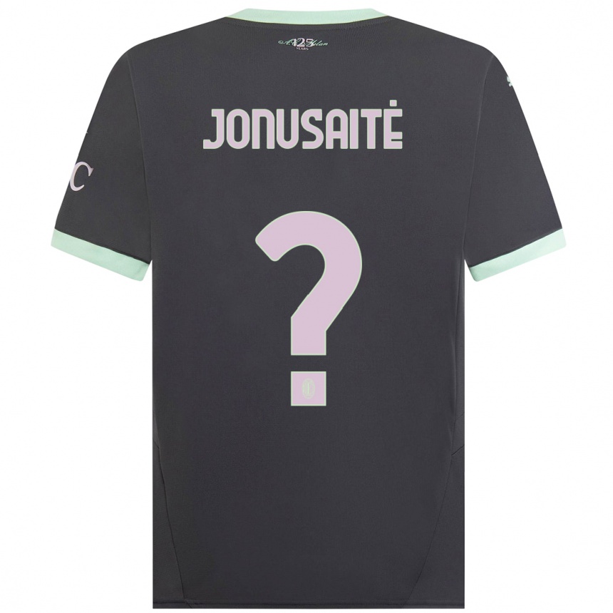 Hombre Fútbol Camiseta Rimantė Jonušaitė #0 Gris Equipación Tercera 2024/25