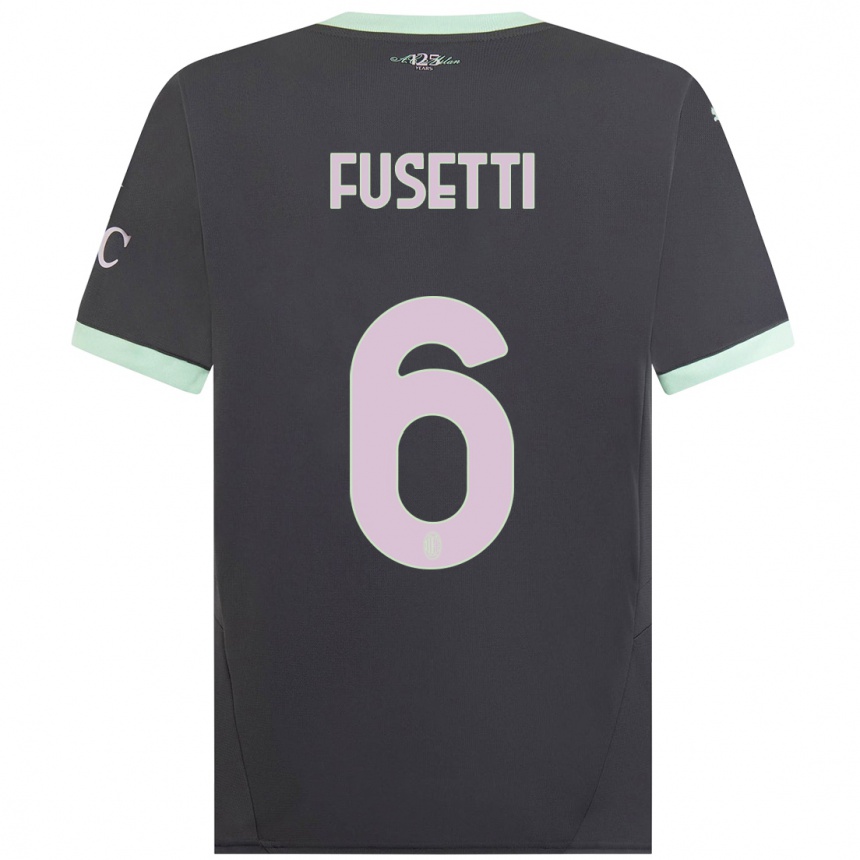 Hombre Fútbol Camiseta Laura Fusetti #6 Gris Equipación Tercera 2024/25