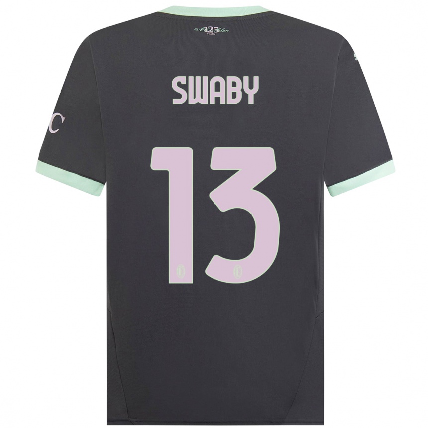 Hombre Fútbol Camiseta Allyson Swaby #13 Gris Equipación Tercera 2024/25