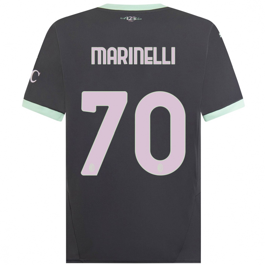 Hombre Fútbol Camiseta Gloria Marinelli #70 Gris Equipación Tercera 2024/25