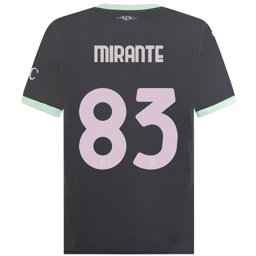 Hombre Fútbol Camiseta Antonio Mirante #83 Gris Equipación Tercera 2024/25