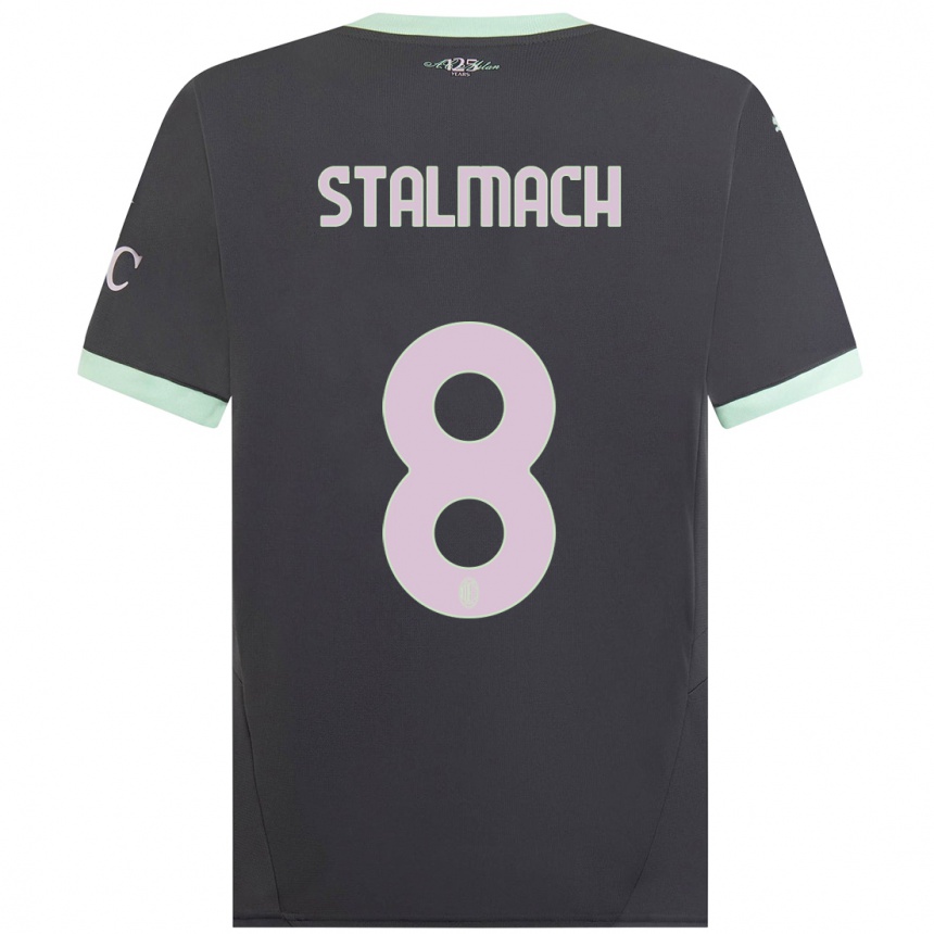 Hombre Fútbol Camiseta Dariusz Stalmach #8 Gris Equipación Tercera 2024/25