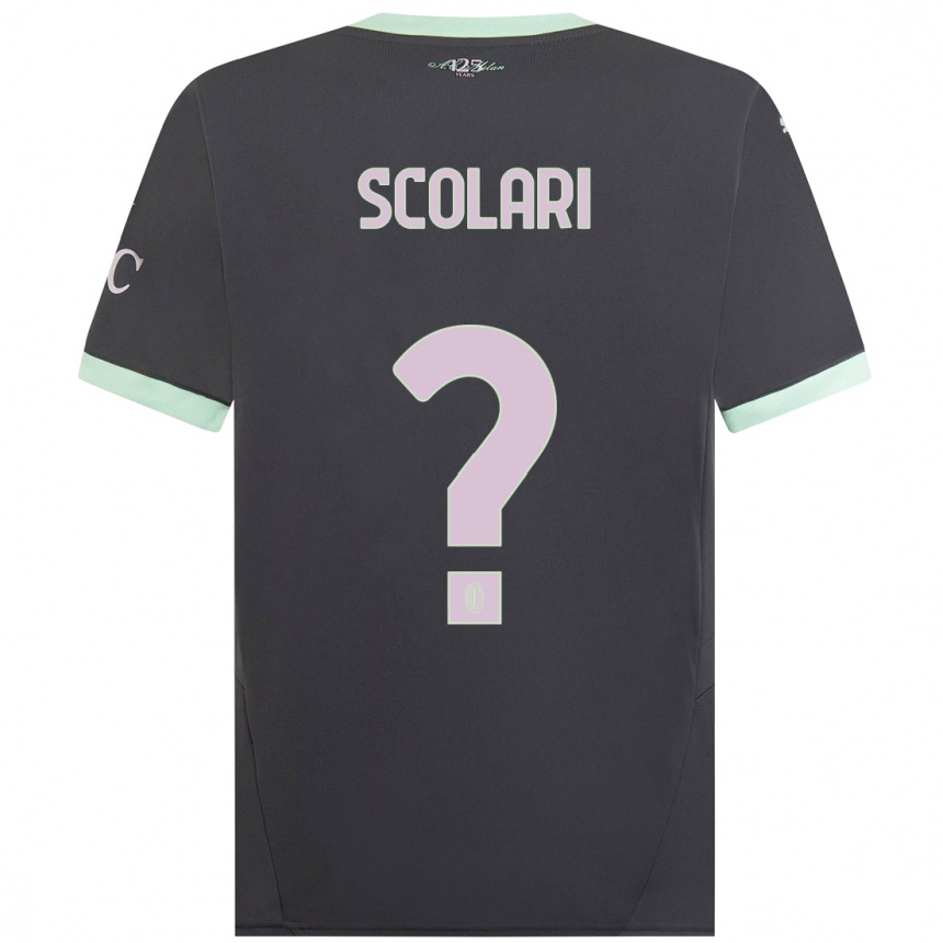 Hombre Fútbol Camiseta Davide Scolari #0 Gris Equipación Tercera 2024/25